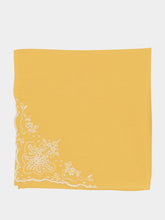 House of Capricorn Hand-Embroidered Santana Yellow Cotton Napkin