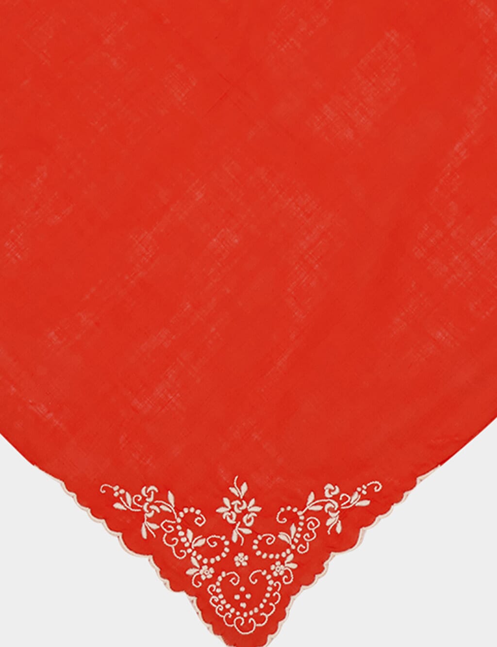 Hand Embroidered Heart Santana Red Napkin