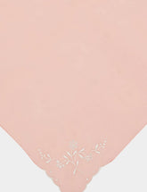 House of Capricorn Hand-Embroidered Santana Pink Cotton Napkin