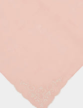 House of Capricorn Hand-Embroidered Santana Pink Cotton Napkin