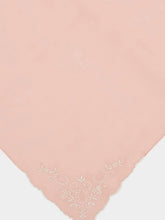 House of Capricorn Hand-Embroidered Santana Pink Cotton Napkin