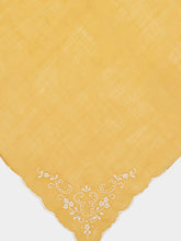 House of Capricorn Hand-Embroidered Santana Yellow Cotton Napkin