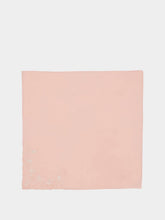 House of Capricorn Hand-Embroidered Santana Pink Cotton Napkin