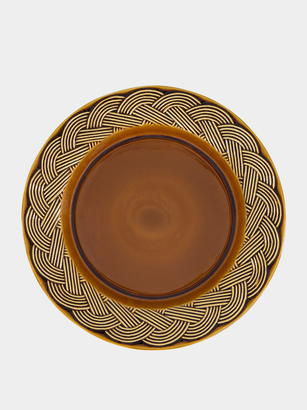 Vime Brown Ceramic Dinner Plate