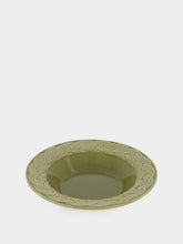 House of Capricorn Vime Green Ceramic Soup Plate