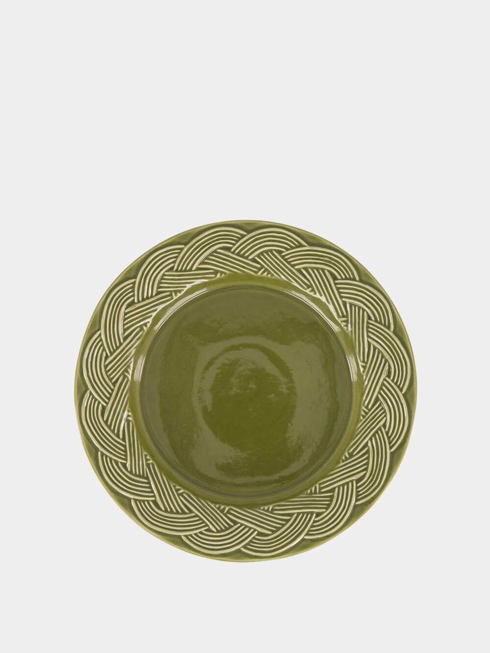 Vime Green Ceramic Dessert Plate