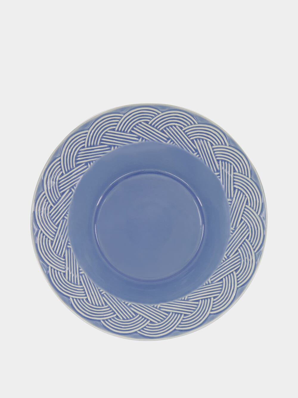 Vime Blue Ceramic Soup Plate