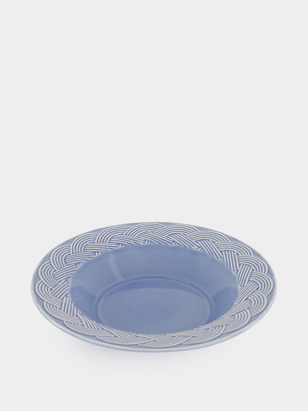 Vime Blue Ceramic Soup Plate