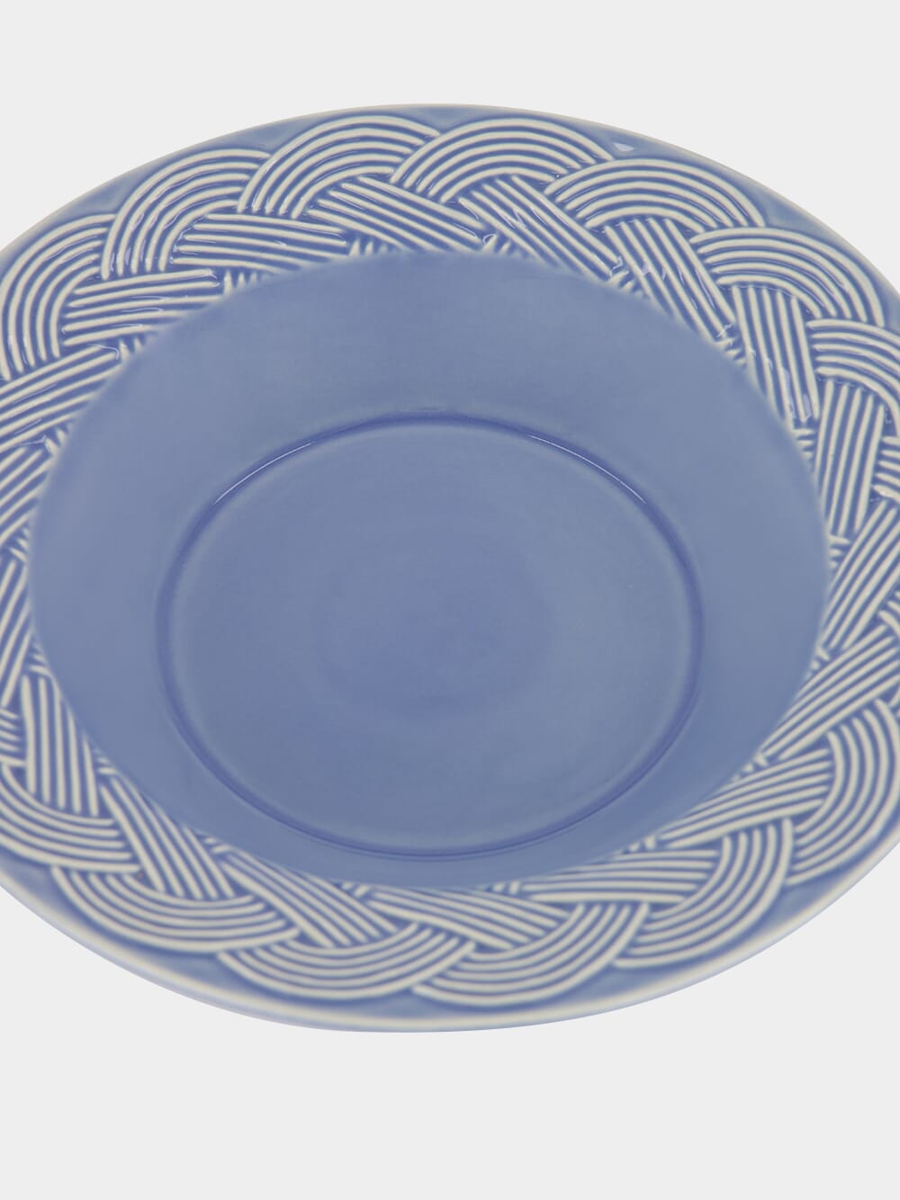 Vime Blue Ceramic Soup Plate