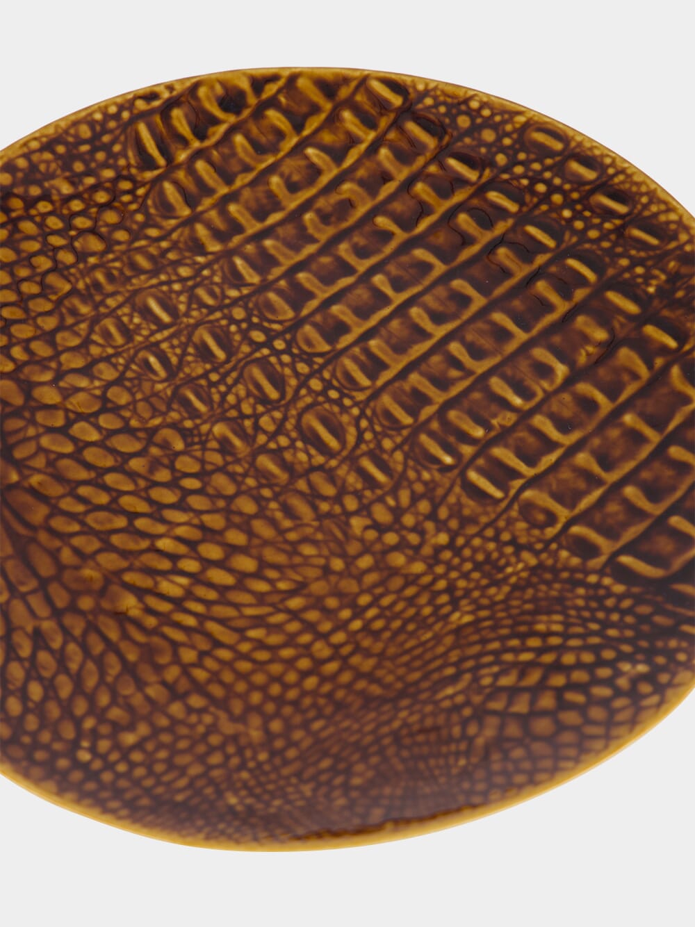 Jacaré Brown Ceramic Dinner Plate