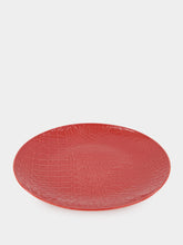 House of Capricorn Jacaré Red Ceramic Dinner Plate