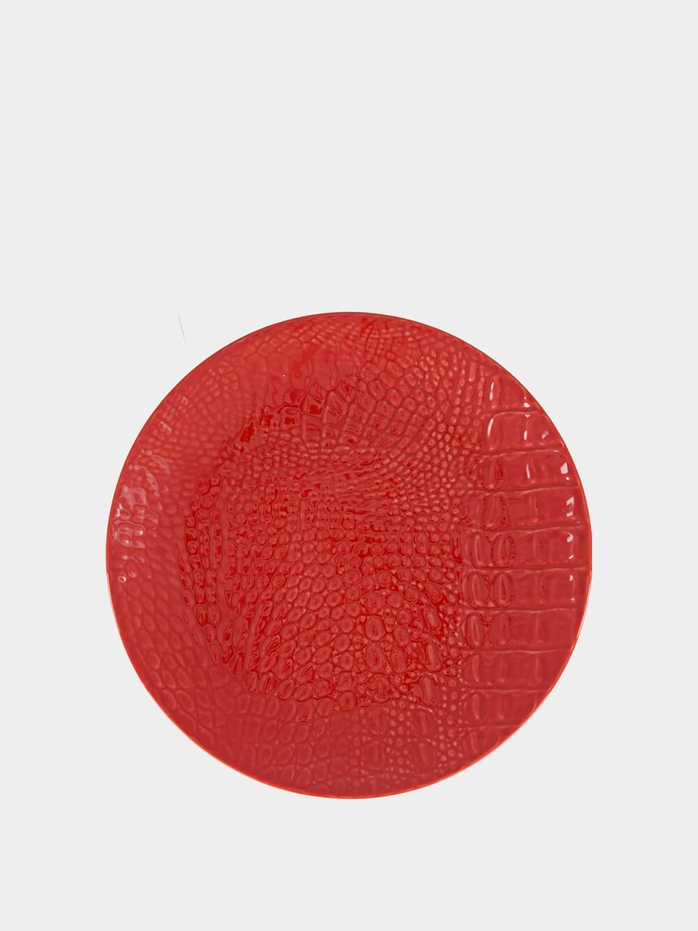 Jacaré Red Ceramic Dessert Plate