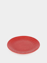 House of Capricorn Jacaré Red Ceramic Dessert Plate