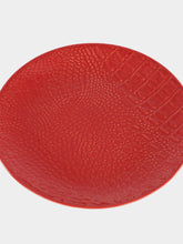 House of Capricorn Jacaré Red Ceramic Dessert Plate