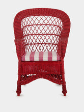 House of Capricorn Handmade Furnas Red Wicker Armchair