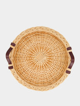 House of Capricorn Handmade Vitória Wicker and Leather Tray