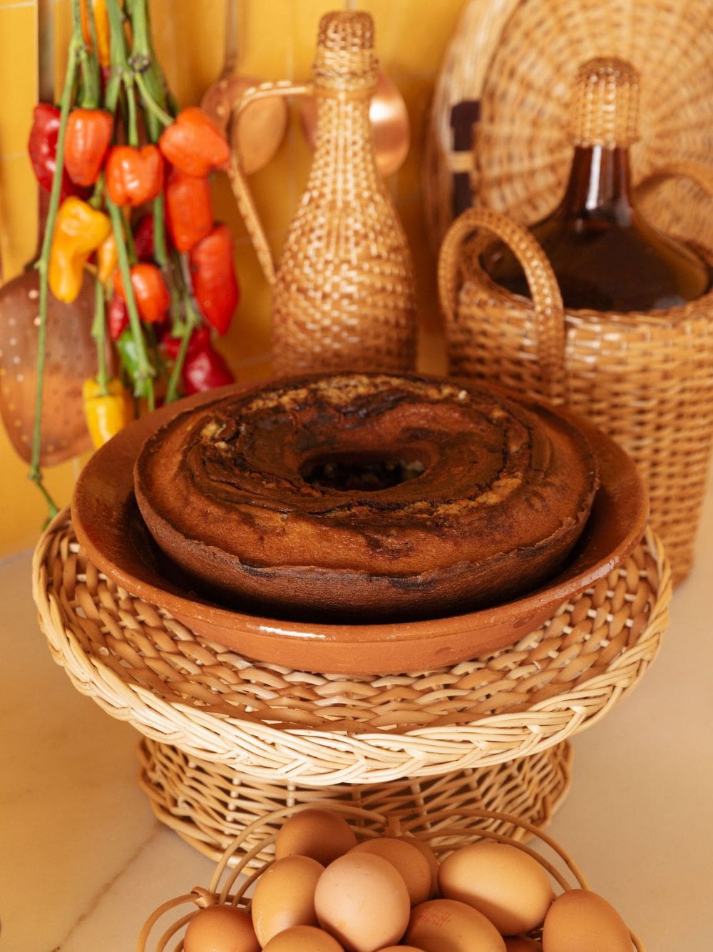 Vitória Wicker Handmade Cake Plate