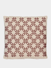 House of Capricorn Handmade Carlota Bordeaux Cotton and Linen Cushion