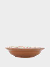 House of Capricorn Hand-Painted Viana Red Sandstone Soup Plate