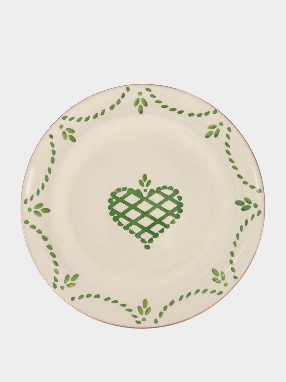 Handmade Viana Green Sandstone Dinner Plate