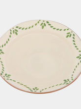 House of Capricorn Hand-Painted Viana Green Stoneware Soup Plate