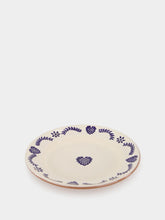 House of Capricorn Hand-Painted Viana Blue Sandstone Dessert Plate