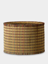 House of Capricorn Handmade Coruche Natural, Red and Green Reed Large Lampshade