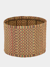 House of Capricorn Handmade Coruche Natural Red and Green Reed Abat Jour
