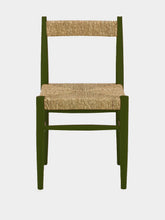 House of Capricorn Handmade Francisco Green Wood and Natural Cord Dining Chair