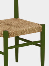 House of Capricorn Handmade Francisco Green Wood and Natural Cord Dining Chair