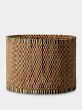 House of Capricorn Handmade Coruche Natural, Red and Blue Reed Large Lampshade