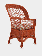 House of Capricorn Handmade Furnas Brick Wicker Armchair