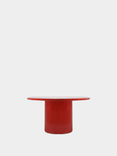 House of Capricorn Amendoeira Red Lacquered Wood Round Dining Table