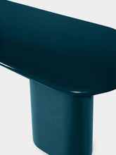 House of Capricorn Amendoeira Petrol Blue Lacquered Wood Dining Table