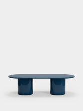 House of Capricorn Amendoeira Petrol Blue Lacquered Wood Dining Table