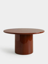 House of Capricorn Amendoeira Brick Lacquered Wood Round Dining Table