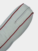 House of Capricorn Furnas Light Blue and Bordeaux Linen Seating Cushion
