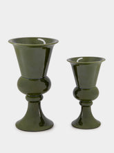 House of Capricorn Florbela Green Ceramic Small Vase