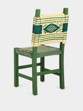 House of Capricorn Handmade Coruche Green Wood and Reed Dining Chair