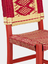 House of Capricorn Handmade Coruche Bordeaux Wood and Reed Dining Chair