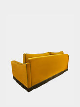 House of Capricorn Afonso Yellow and Green Velvet Sofa