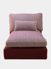 House of Capricorn Dinis Bordeaux Linen and Wood Sofa