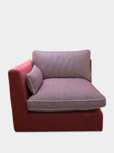House of Capricorn Dinis Bordeaux Linen and Wood Sofa