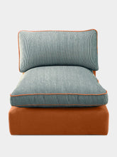 House of Capricorn Dinis Brick Linen and Wood Sofa