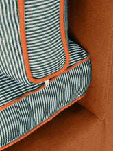 House of Capricorn Dinis Brick Linen and Wood Sofa