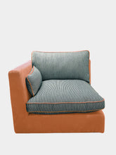 House of Capricorn Dinis Brick Linen and Wood Sofa
