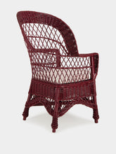 House of Capricorn Handmade Furnas Bordeaux Wicker Armchair