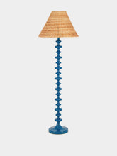 House of Capricorn Freixo Blue Wood Floor Lamp Base