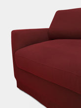 House of Capricorn Carlos Bordeaux Linen Four-Seater Sofa