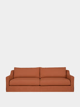 House of Capricorn Manuel Brick Linen and Wood Sofa